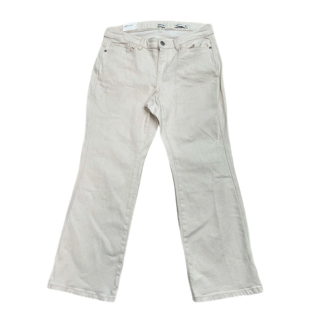 NEW J Jill Denim Jeans Women Size 16 Petite Cream Modern Slim Boot Cut Stretch